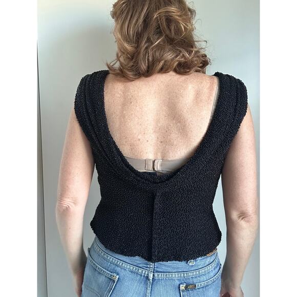 Vintage Beaded Formal Top Size Medium Cocktail Evening wear Holiday Y2K - Picture 2 of 9